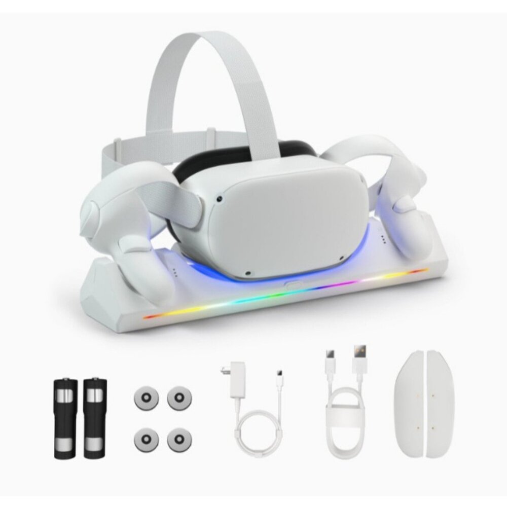 Oculus Quest 2 Charging Dock with 2 Rechargeable Batteries